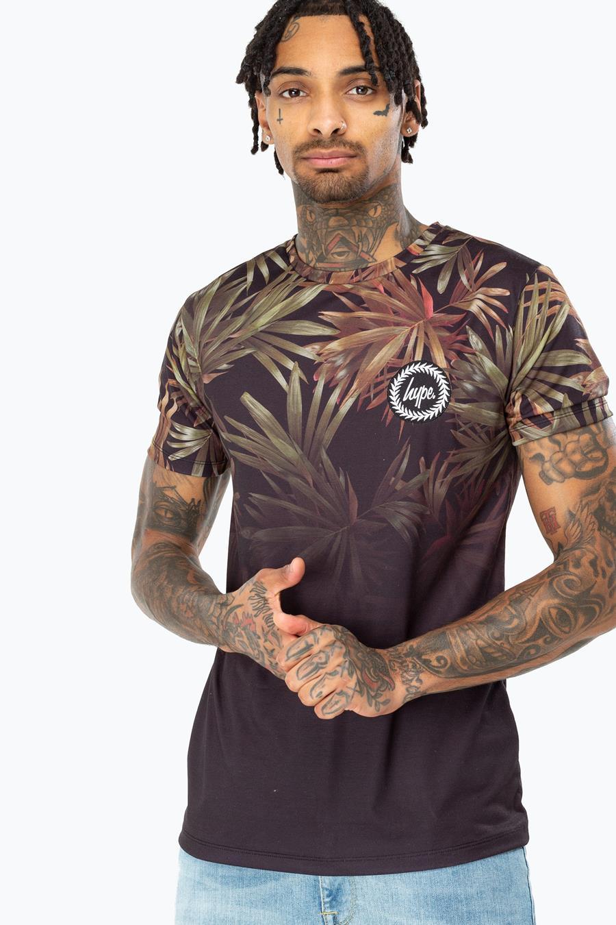 Hype Palm Camo Fade Mens Multi T-Shirt | Size Large