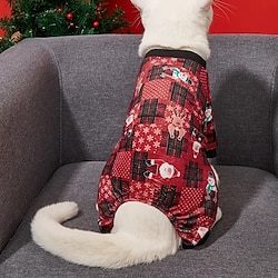 Christmas Pet Clothes For Small  Medium Dog Bad Christmas JumpersUgly xmas JumperChristmas Funny JumpersUgliest Christmas JumperRed Dog Sweater Festive Cat Coat With Snowman Lightinthebox