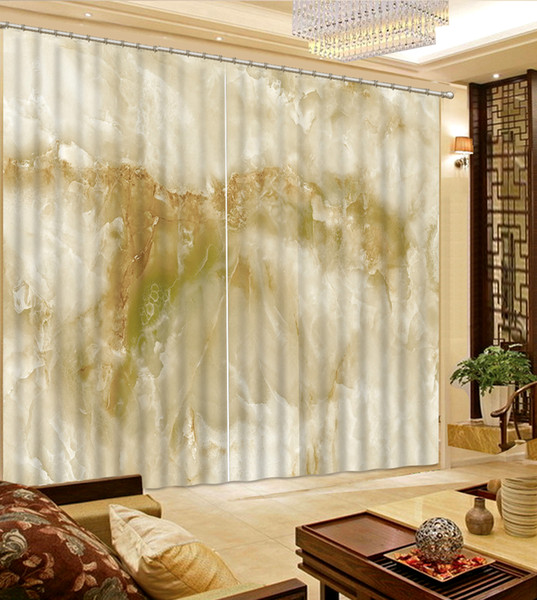 european style 3d curtains custom marble curtain home decoration window room living room blackout cotina