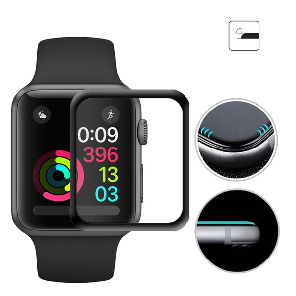 for apple watch iwatch series 4 9h 3d curved full coverage tempered glass 40 40 mm soft tpu anti-bubble screen protective flexible film