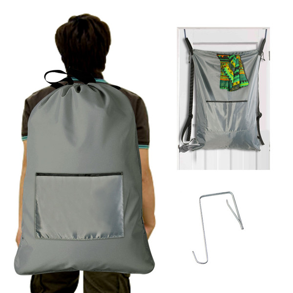 travel backpack storage bag household door hang bag dirty clothes laundry bag grey tour ing