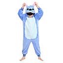 Enfant Pyjamas Kigurumi Monster Blue Monster Animal Combinaison de Pyjamas Flanelle Toison Bleu Cosplay Pour Garçons et filles Pyjamas Animale Dessin animé Fête / Célébration Les costumes