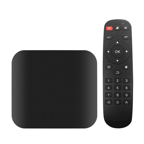 S-BOX intelligent Android 6.0 TV Box Amlogic S905X Quad Core 64bit KODI 16,1 XBMC H.265 VP9 UHD 4K 3D HD 2G / 32G Mini PC WiFi BT 4.0 DLNA AirPlay Miracast Media Player UK Plug