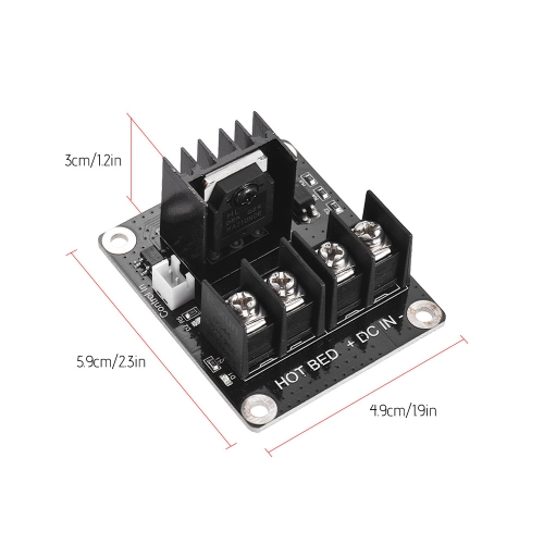 Heated Bed MOS Tube Module Power Expansion Board High Current Load Max. 20A Ramps1.4 for 3D Printers