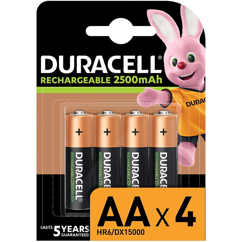 Duracell HR6 2400mAh Wiederaufladbare AA Batterien - 4er Pack