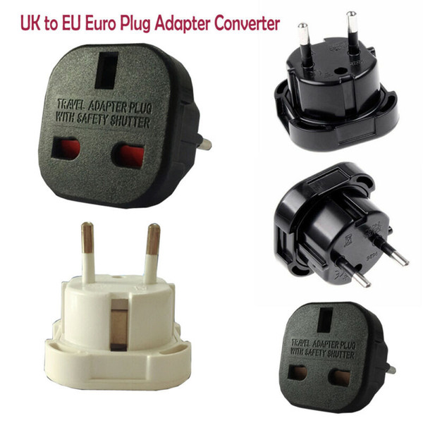 travel uk to eu euro plug ac power charger adapter converter socket 3e26