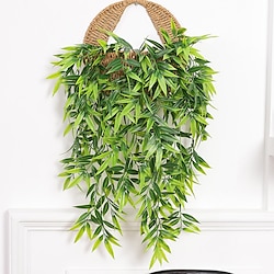 1PC Home Green Plants Simulating Bamboo Leaves Hanging On Vines Suitable For Indoor And Outdoor Courtyard Garden Wall Hanging Green Plant Decoration Lightinthebox