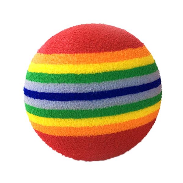 Cat Toys Colorful Toy Ball Interactive Play Chewing Rattle Scratch Natural Foam Training Pet Supplies 2021