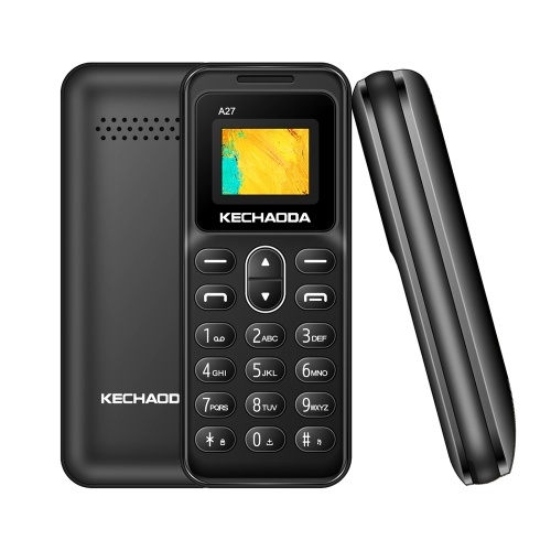 KECHAODA A27 2G GSM Fonction Téléphone Double SIM 0.66 ”32 Mo BT Dialer 350mAh Batterie Détachable MP3 / FM Mini Téléphones Mobiles pour Enfants Seniors