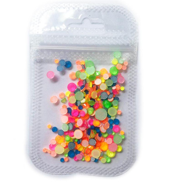 300pcs Luminous Crystal SS6-SS20 Mixed Size Nail Art Rhinestone Decorations Strass Fluorescence Nail Art Gems DIy Accessories