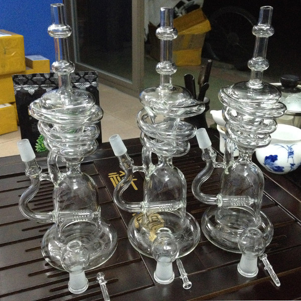 Glass water bong Glass Bongs Recycler Oil Rigs Bong Fab Egg bong Glass Water Pipe Glass Smoking Pipes glass bong manufacturers