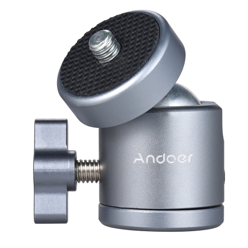 Andoer Mini Tripod Metal Ball Head Adapter Ballhead Mount with 1/4