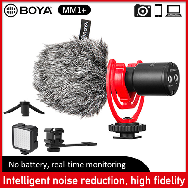 BOYA BY-MM1+ smartphone Microphone Condenser wireless Mic for Android mobile DSLR Camera Youtube Vlogging Video Recording
