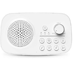machine sonore à bruit blanc de trois moutons - 8 sons apaisants, minuterie avec arrêt automatique, batterie rechargeable et adaptateur secteur - aide idéale pour dormir et intimité pour la chambre