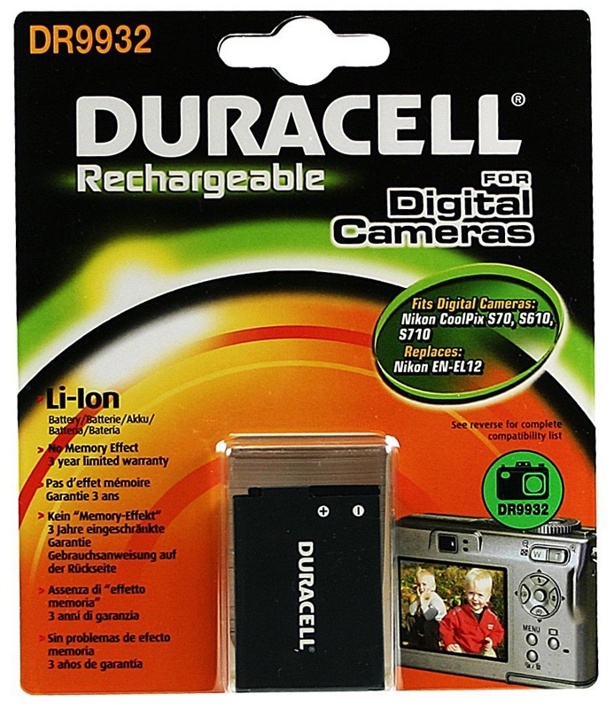 Duracell Digitalkamera Ersatzakku für Nikon EN-EL12