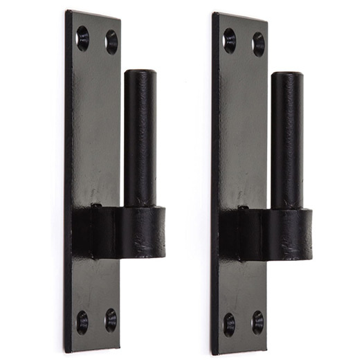 Heavy Duty Gate Hinge Bracket, Black Epoxy 134 x 38mm, Pin Diameter 13mm (2 Pack)