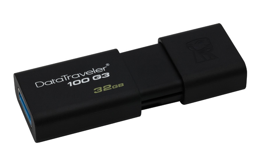 Kingston 32GB DataTraveler 100 G3 USB 3.0 Flash Drive - 100Mb/s