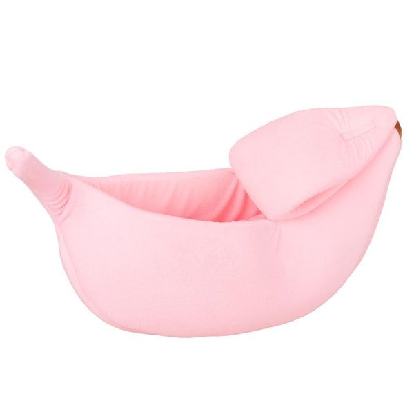 Cat Beds & Furniture Cute Bed Banana-shaped Soft Cuddle House Lovely Pet Supplies For Kittens Small Dogs RT88