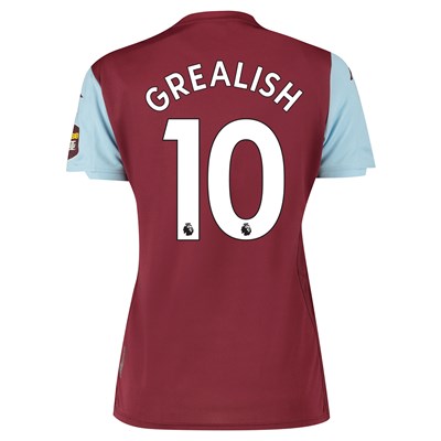 Aston Villa Home Shirt 2019-20 - Womens with Grealish 10 printing