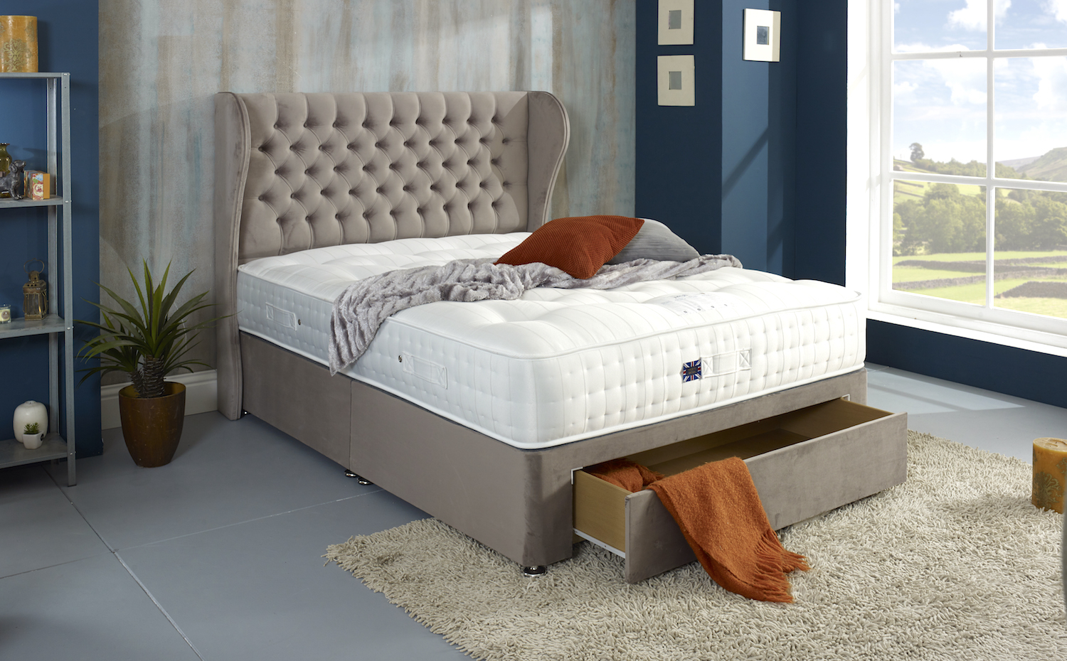 Joseph Comet Coil Spring Latex Divan Bed