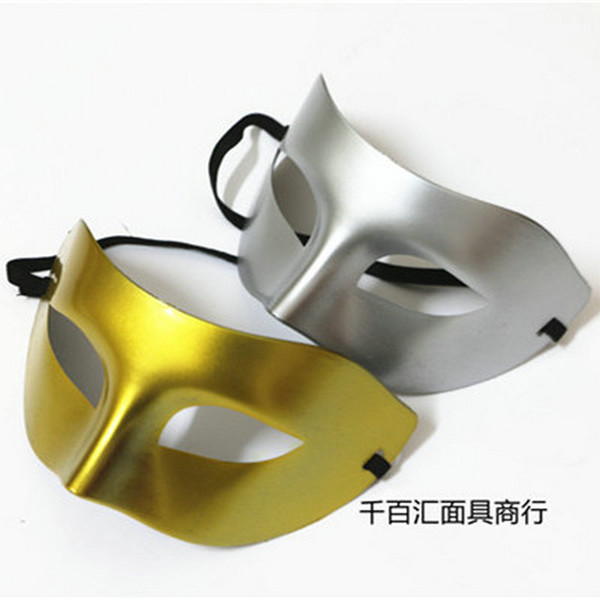 mask men pingtou zorro half face men and women's dance show eyeshade gold and silver jazz halloween mask