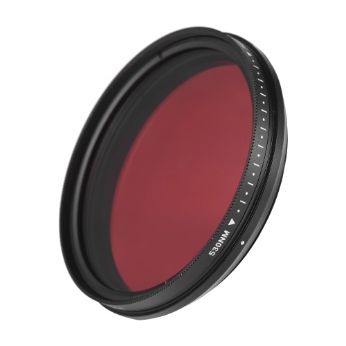 Filtre infrarouge réglable FOTGA 62 mm Filtre d'objectif à rayons X Pass IR Variable de 530 nm à 750 nm Compatible avec l'appareil photo reflex numérique Canon Nikon Sony
