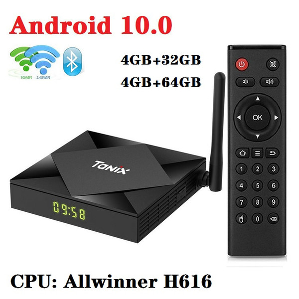 Tanix TX6S Android 10.0 TV Box 4GB+32GB/64GB Allwinner H616 Dual 2.4G+5G WiFi With BT PK T95 X96 Smart TV Box