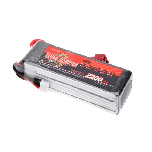 Wild Scorpion 14.8V 2200mAh 35C MAX 45C 4S T Plug Li-po Battery for RC Car Airplane Helicopter Part