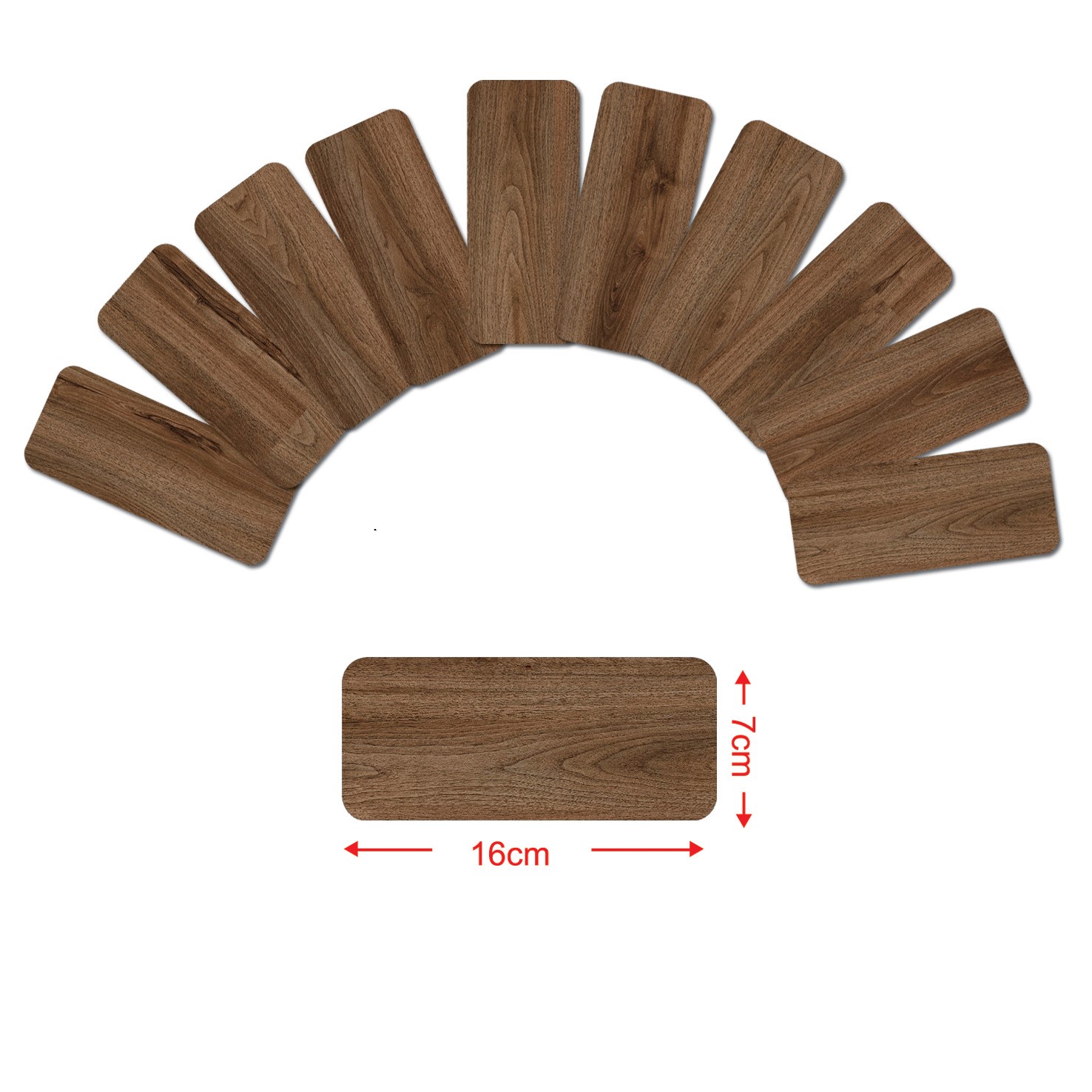 (7pcs)Wood Panel Pattern Interior Film Self-adhesive Peel-stick