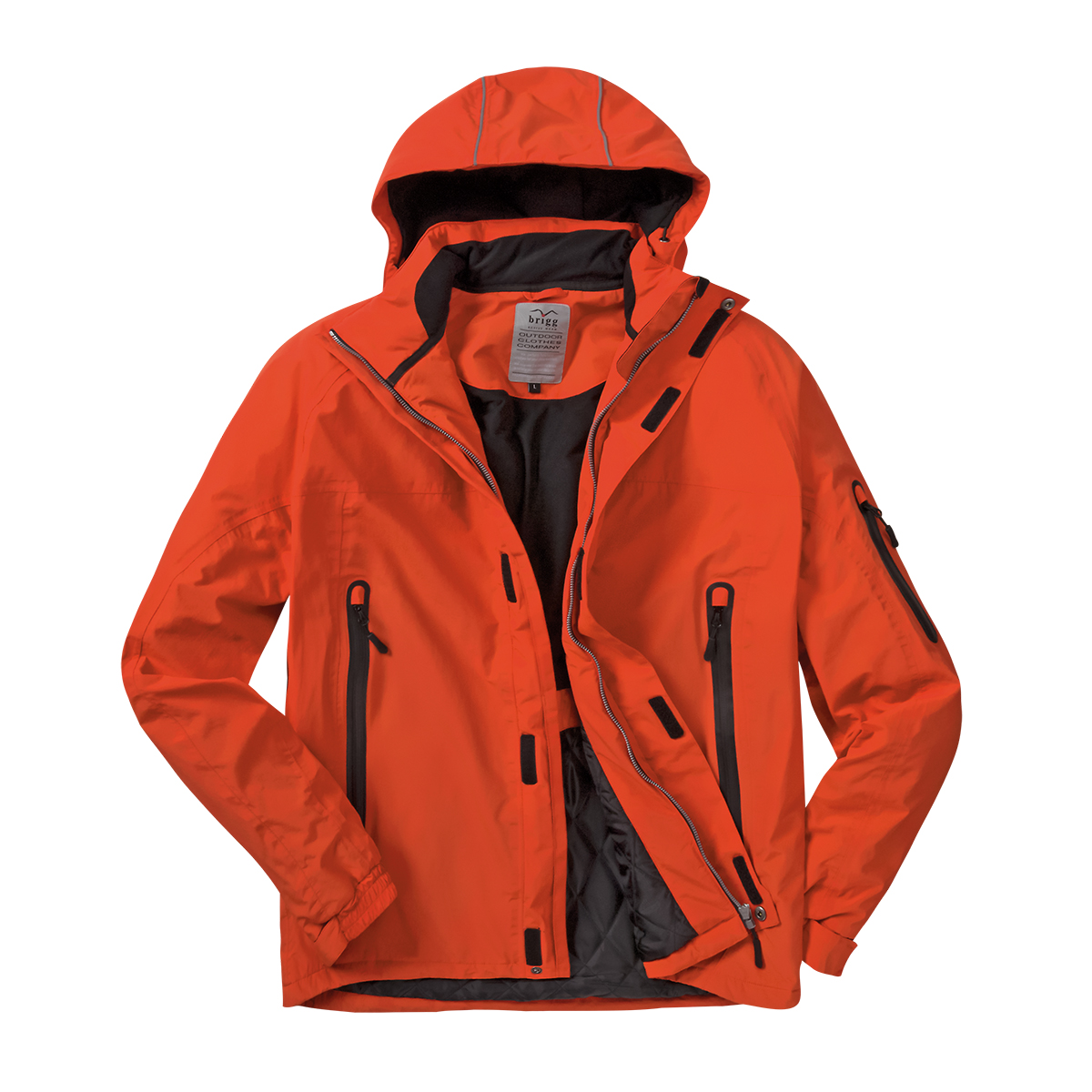 Brigg Funktionsjacke Bastian orange Übergröße