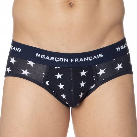 Garçon Français Stars Brief - Navy XL