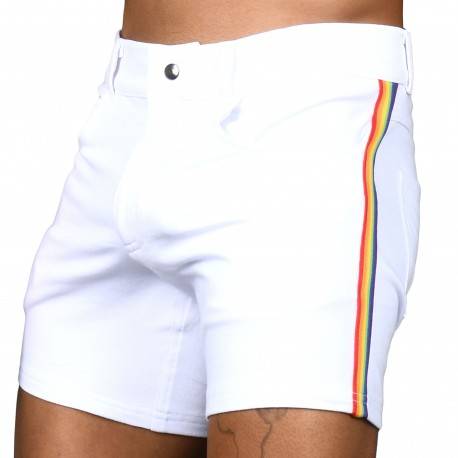 Andrew Christian Pride Jean Shorts - White 32