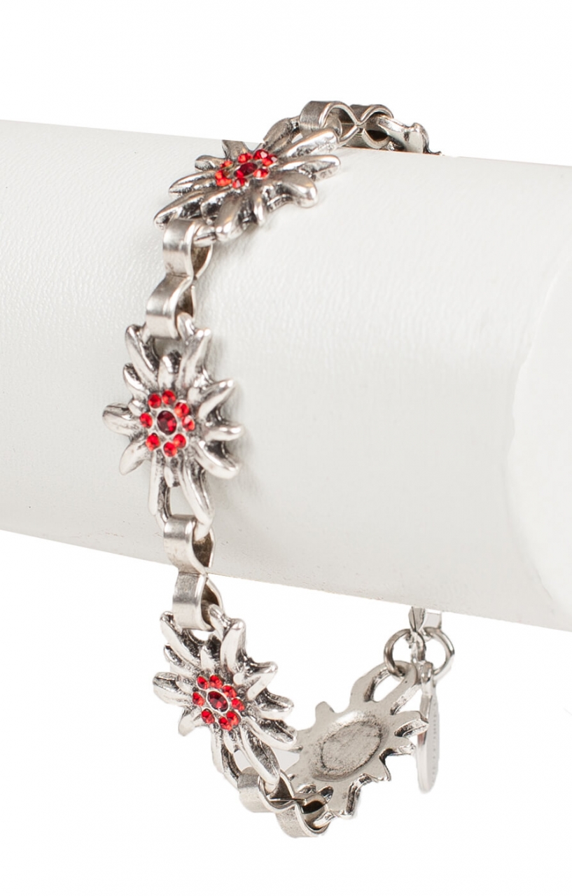Bracelet AB9197-5 with edelweiss red