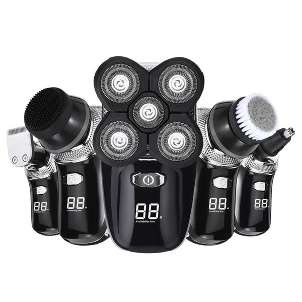 electric shaver 5d 5 in 1 usb rechargeable ipx6 ergonomic design bald head polish hair clipper trimmer