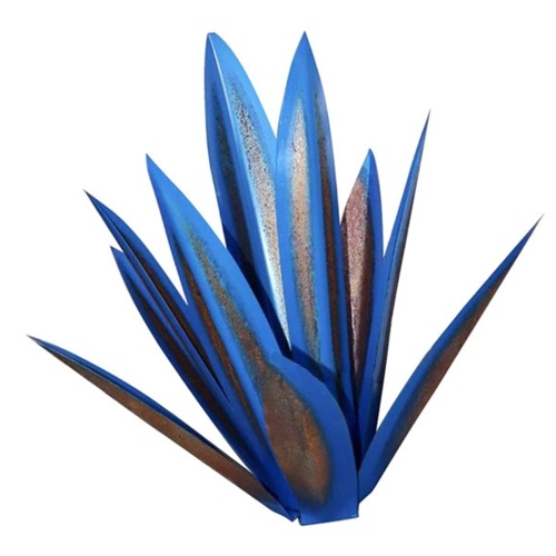 Nouveaux ornements de plantes d'agave d'art de fer transfrontalier Royalblue 27 cm