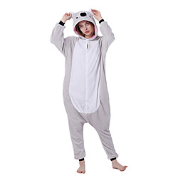 Adulte Pyjamas Kigurumi Koala Animal Combinaison de Pyjamas Flanelle Toison Gris Cosplay Pour Homme et Femme Pyjamas Animale Dessin animé Fête / Célébration Les costumes Lightinthebox