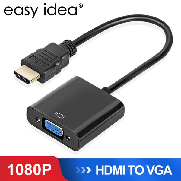 1080p hdmi to vga adapter hd male to famale converter digital analog hdmi-vga adapter 3.5 mm jack audio for ps4 pc tv box