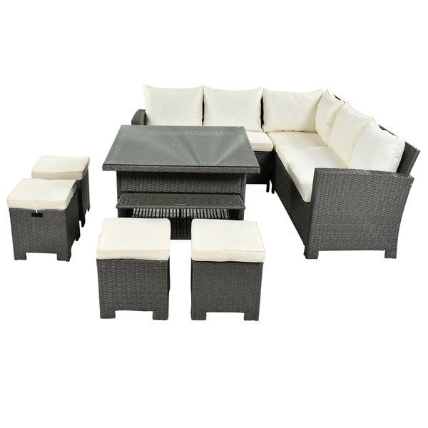 Terrace Furniture Outdoor Conversation Set Dining Table