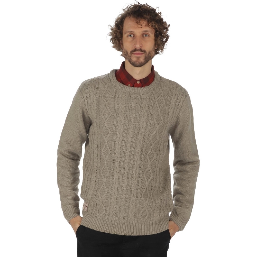 Regatta Mens Koby Acrylic Cable Knit Crew Neck Pull Over Casual Jumper XL - Chest 43-44' (109-112cm)