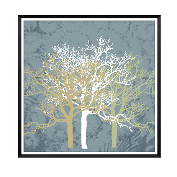 nordic style wall art tree home decoration art painting living room and bedroom decoration without picture frame