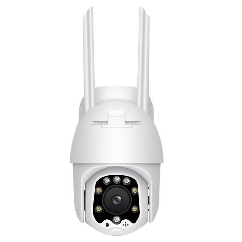 Caméra IP 5MP PTZ Caméra de sécurité WiFi sans fil étanche extérieure Mini caméra WiFi PTZ avec vision nocturne, audio bidirectionnel, détection de son/mouvement, suivi automatique, étanche IP66