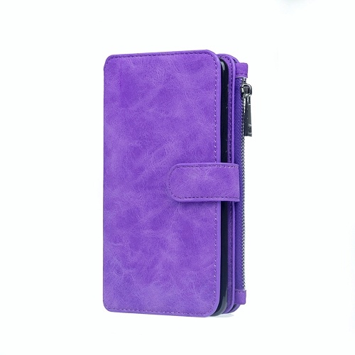 For Samsung Galaxy S7 S8 S8 Plus S9 S9 Plus Note 8 Multifunction Zipper Wallet Magnet Protective Phone Card Case Detachable Flip PU Leather Cover Stylish Anti-scratch