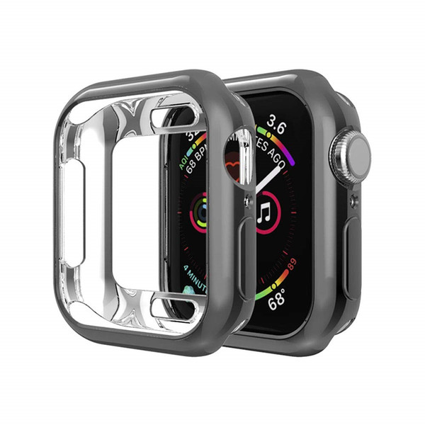 soft tpu plated bumper cover protective case for apple watch series 1/2/3/4