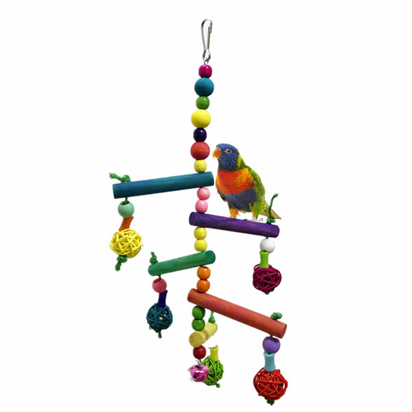 parrot swing rotating to climb ladder stand scaling ladder parrot gnaw toys sepaktakraw toys cross border
