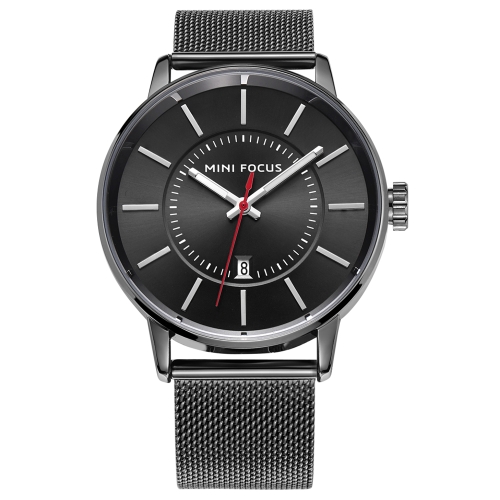 MINI FOCUS Fashion Stainless Steel Men Watches Quartz 3ATM Water-resistant Luminous Casual Man Wristwatch Calendar