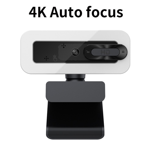Caméra Web sans pilote de webcam USB à mise au point automatique 4K avec microphone à réduction de bruit couvercle de confidentialité pour conférence en ligne de chat vidéo