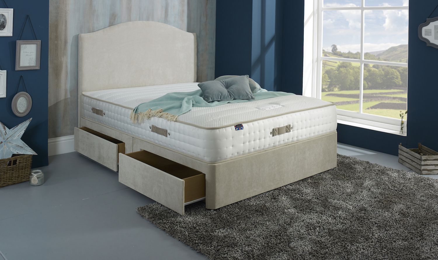 Joseph Crown Emerald Pocket Series 1000 Memory Divan Bed