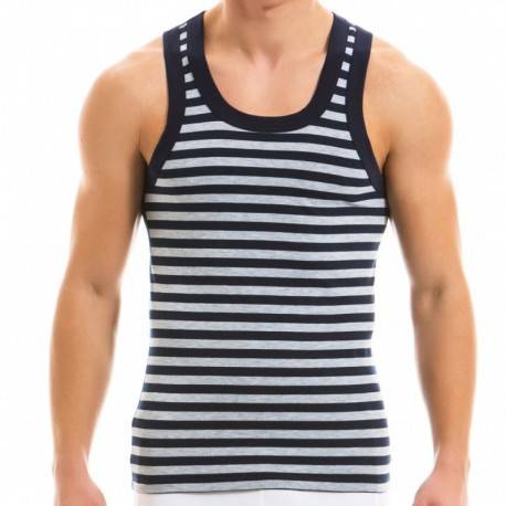 Modus Vivendi Striped Tank Top - Grey XL