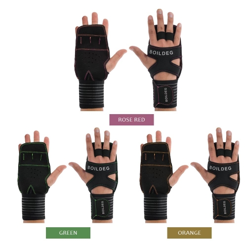 Cross Training Gloves with Wrist Support Wrist Wrap Fitness Gloves for Fitness Weightlifting Powerlifting Suits Men and Women
