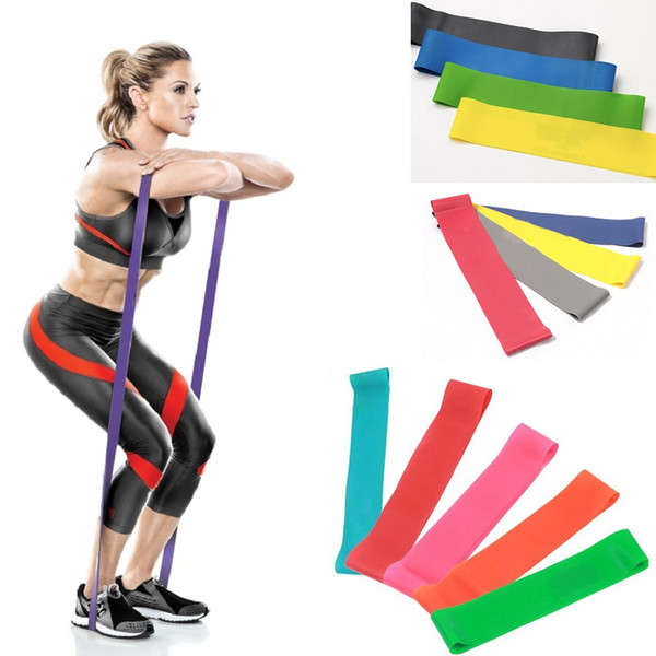wholesale-50cm,4pcs/lot 8-25lbs 0.4-1.2mm thick loop resistance bands,high tension leg stretch band for exercise fitness muscle home gym